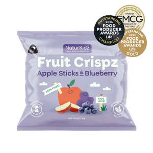 Naturkidz: NaturKidz, NZ Fruit Crisps, Apple Sticks & Blueberry, (GF/DF), 10g