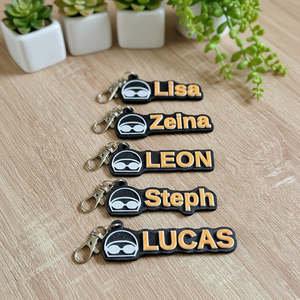Personalised Swimmer Name Keyring
