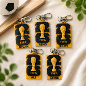 Bento Lunchboxes Accessories: Personalised Football Trophy Keyring