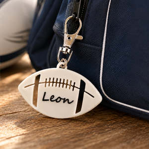 Personalised Rugby Ball Keyring