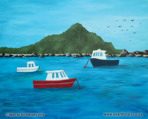 Painting Tutorials Acrylic: ISLAND BAY Painting Tutorial