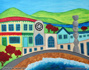 Painting Tutorials Acrylic: PETONE PARADISE Painting Tutorial