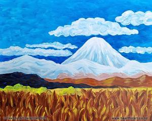 Painting Tutorials Acrylic: SNOWY MOUNTAIN Painting Tutorial