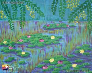 WATER LILIES Painting Tutorial