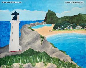 Painting Tutorials Acrylic: CASTLEPOINT Painting Tutorial