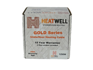 Products: 1250W Underfloor Heating Cable Gold Series Heatwell NZ