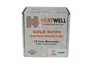 Products: 1250W Underfloor Heating Cable Gold Series Heatwell NZ