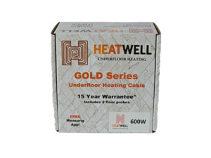 600W Underfloor Heating Cable Gold Series Heatwell NZ