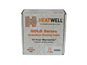 Products: 650W Underfloor Heating Cable Gold Series Heatwell NZ