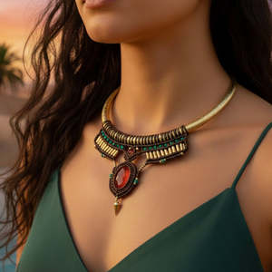 Ancient Ember Cuff Necklace