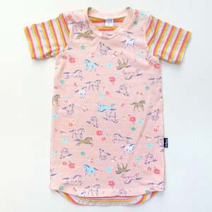 25 And Under: T-Shirt Dress Peach Ponies