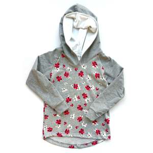 Products: Grey Floral Hoodie - Size 6
