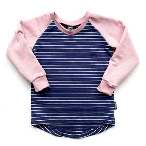 Navy Striped Crew - Size 2