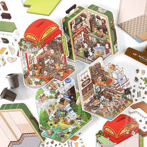 DIY 3D Miniature Scene Sticker 4 Pack | Urban Hideouts