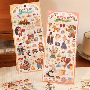 Forest Friends PET Sticker Sheets 12pcs