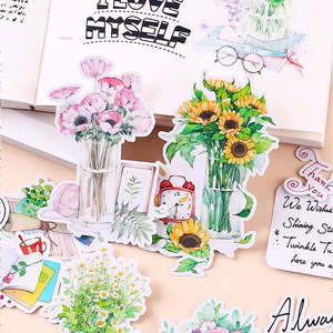 Washi Tapes: Flower Bouquet Stickers 16Pcs