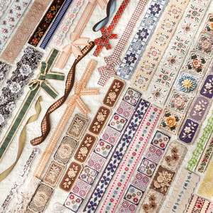 Washi Tapes: Cottage Quilt Strip Stickers 60pcs