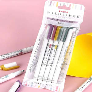 Zebra Mildliner Highlighter New Colour Calm | 5 Colour Set WKT7-5C-OT