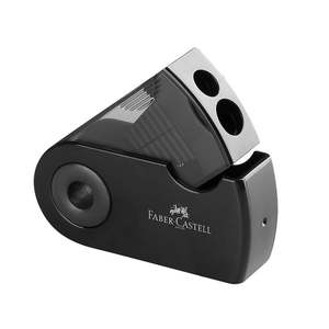 Faber-Castell Pencil Sharpener | Sleeve Twin Sharpening Box Black