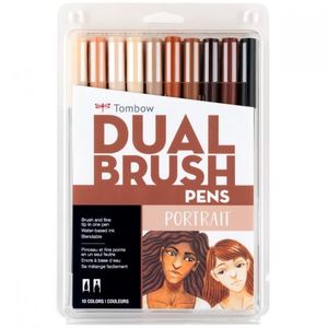 Tombow ABT Dual Brush 10 Colour Set Portrait