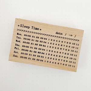 Sleep Tracker Wooden Stamp