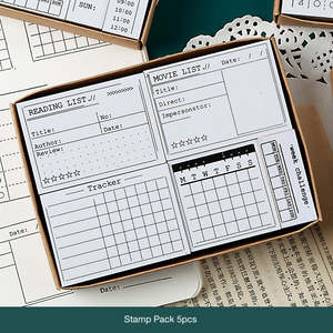 Tools: Journaling Stamp Pack 5pcs | Trackers