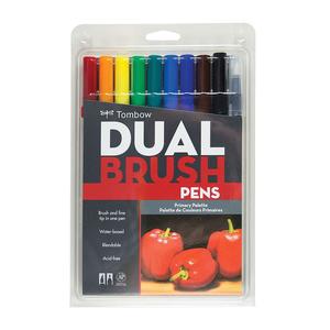 Tombow ABT Dual Brush 10 Colour Set Primary
