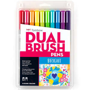 Tombow ABT Dual Brush 10 Colour Set Bright