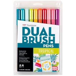 Tombow ABT Dual Brush 10 Colour Set Tropical