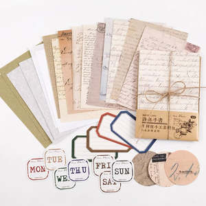 Scrapbooking Paper: Scrapbook Paper 30 Sheet Set - Calligraphy