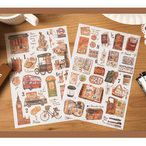 1 Get 1 Free: Washi Sticker Sheet Watercolour Style