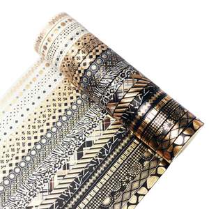 Washi Tape Black and Gold 20 Pack