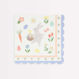 Napkins: Easter Bunny with Eggs Napkin
