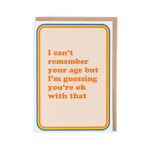 Cards: I Can't Remember Your Age