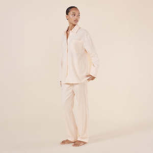 Loungewear: Josephine Pink Stripe Cotton PJ Set