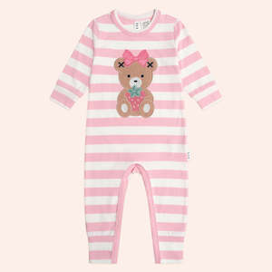 Hux Baby: Strawberry Stripe Romper