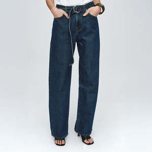 Marle: Belted Wide Leg Jean