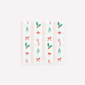 Napkins: Festive Icon Stripes Napkin