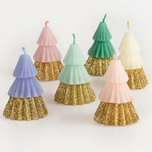 Meri Meri: Rainbow Glitter Tree Candles
