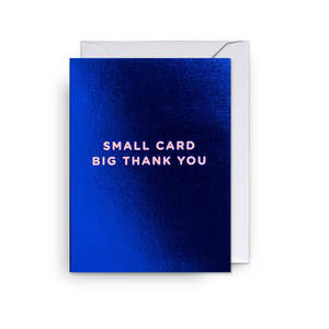 Small Card Big Thank You Blue