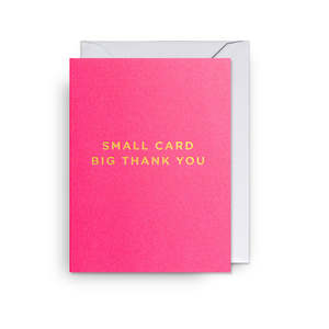Cards: Small Card Big Thank You Magenta