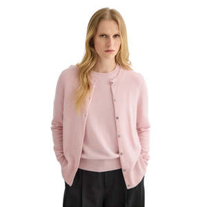 Cashmere Crew Neck Cardigan