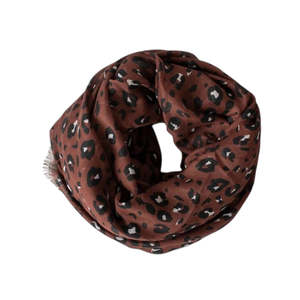 Sophie: Leopard Maxi Scarf Rosewood