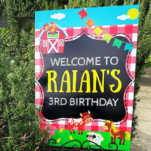 Corflute Welcome Sign: Corflute Welcome Sign Only