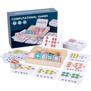 Wooden Blocks Spelling Game, Color Matching Flash Cards