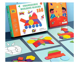 Kids Toys: Pattern Blocks 168 Pieces Set