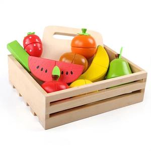 Magnetic Wooden Fruits Cutting Set-Kitchen Play