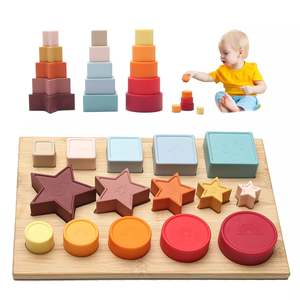 Infant Toys: Silicon Geomatic Shape Stacking