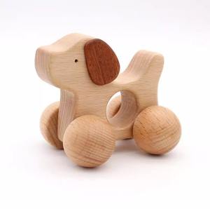 Wooden Dog with Wheels