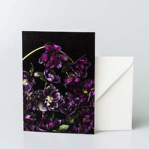 Black Hellebores Greeting Card